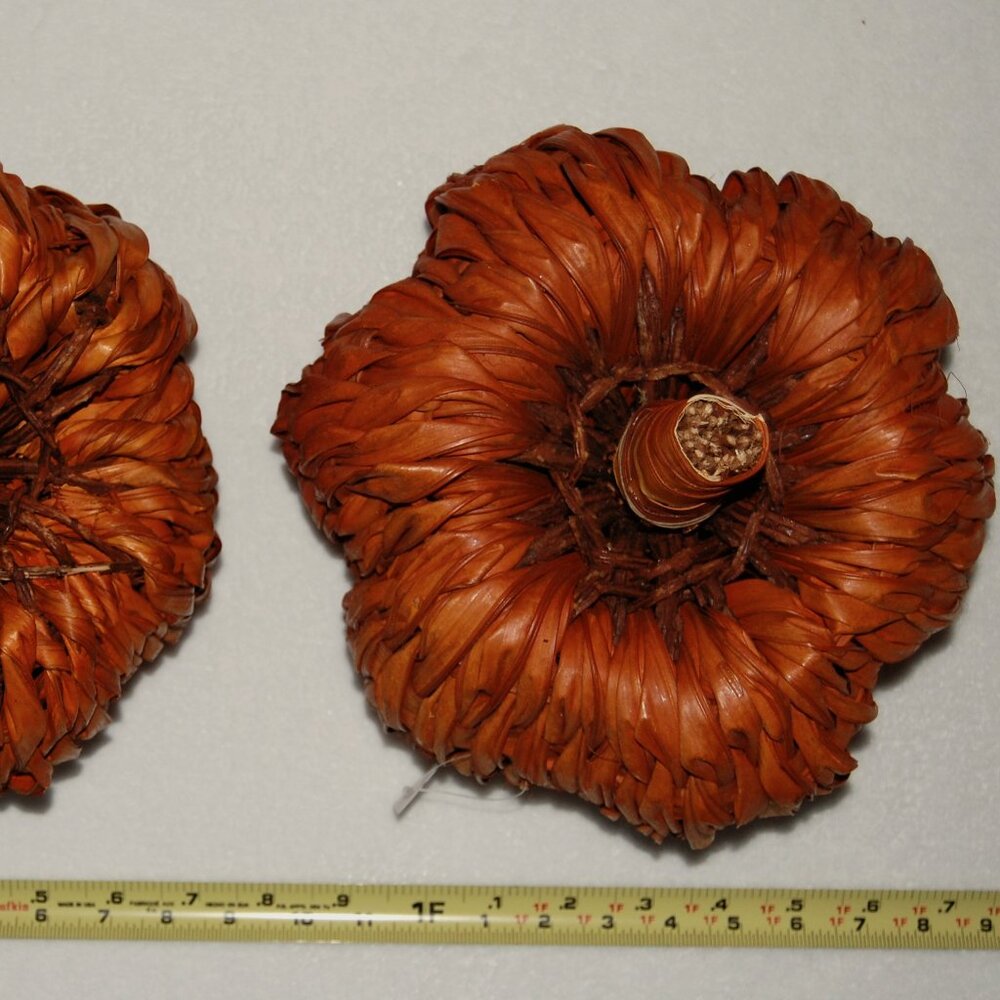 NWT Pier 1, Set of 2, 10" Dia., Halloween Bamboo Pumpkins - Picture 9 of 9